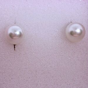 Mikimoto Blue Lagoon Pearl Earrings 14k BL 585